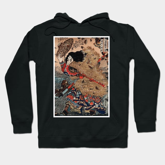 Japan Samurai - Katana Sword Man Wars Traditional Japanese Hoodie by PIIZ